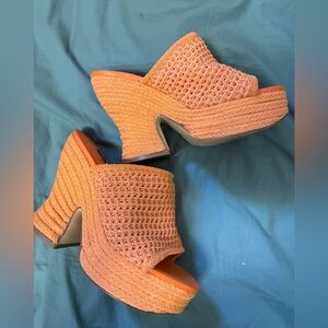 Nine West Coral Woven Mules